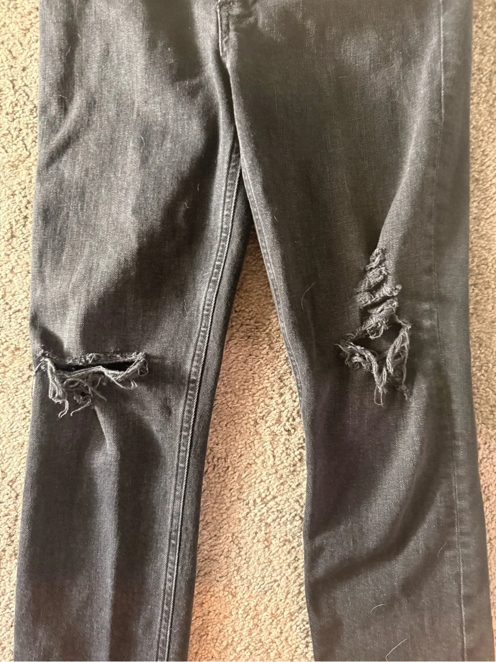 #AGOLDE Nico Slim Jeans Faded Black Distressed
